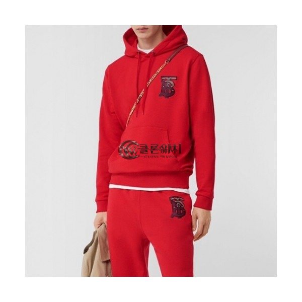 ✨[버버리]Burberry 2020 Mm/Wm Logo Casual Cotton Hoodie - 버버리 2020 남자 로고 캐쥬얼 코튼 후디 Bur02152x.Size(s - xl).레드