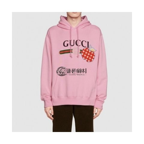 ✨Gucci Mm/wm Logo Casual Oversize Cotton Hoodie Pink- 구찌 2021 남/녀 로고 캐쥬얼 오버사이즈 코튼 후드티 Guc03795x Size(xs - l) 핑크