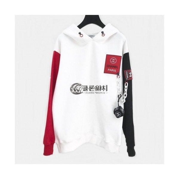 ✨Chanel 2019 Mm/Wm Logo Oversize Cotton HoodT - 샤넬 2019 남자 로고 오버사이즈 코튼 기모 후드티 Cha0544x.Size(s - l).화이트