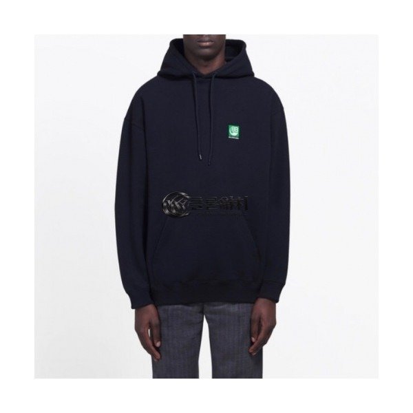 ✨[커스텀급]Balenciaga 2020 Mm/Wm Logo Cotton Oversize Hoodie - 발렌시아가 2020 남자 로고 코튼 기모 오버사이즈 후디 Bal0547x.Size(xs - l).블랙