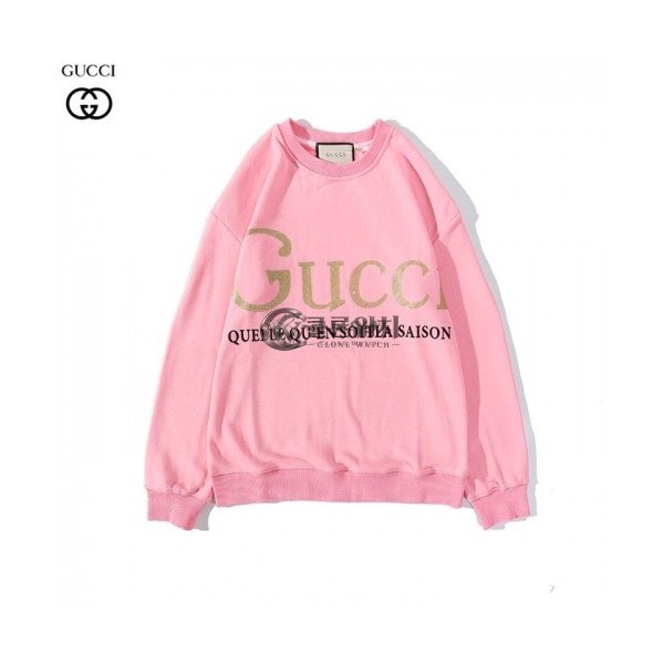 ✨[구찌]Gucci 2020 Mm/Wm Logo Crew-neck Cotton Tshirts - 구찌 2020 남/녀 로고 코튼 크루넥 코튼 긴팔티 Guc03035x.Size(m - 2xl).핑크