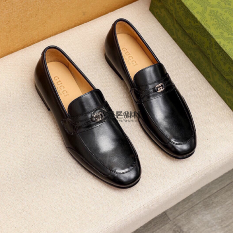 ✨Gucci 2025 Mens Leather Loafer - 구찌 2025 남성용 레더 로퍼 GUCS0638,Size(240 - 280).블랙