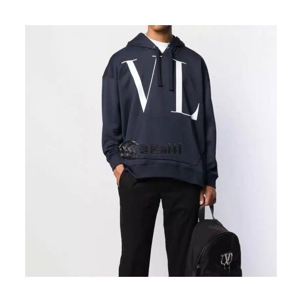 ✨[발렌티노]Valentino 2020 Mens Logo Casual Cotton Hoodie - 발렌티노 2020 남성 로고 캐쥬얼 코튼 후디 Val0314x.Size(m - 2xl).블랙