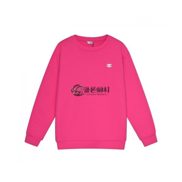 ✨Chanel Womens Crew-neck Logo Cotton Tshirt Pink - 샤넬 2021 여성 크루넥 로고 코튼 긴팔티 Cnl0810x Size(s - l) 핑크