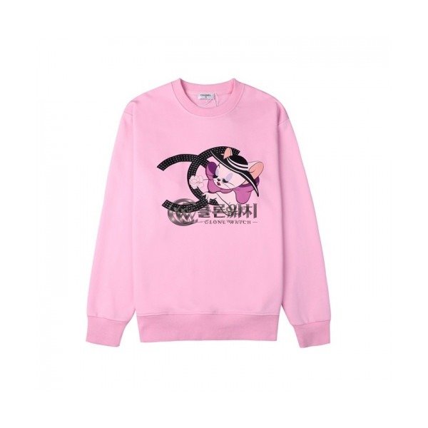 ✨Chanel Mm/Wm Crew-neck Logo Cotton Tshirts Pink - 샤넬 2021 남/녀 크루넥 로고 코튼 긴팔티 Cnl0785x Size(s - l) 핑크