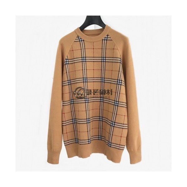 ✨[버버리]Burberry 2020 Mm/Wm Vintage Crew-neck Wool Sweaters - 버버리 2020 남자 빈티지 크루넥 울 스웨터 Bur02093x.Size(s - 2xl).브라운