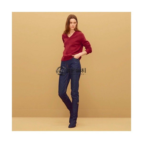 ✨Hermes Womens Wool V-neck Sweater - 에르메스 여성 울 브이넥 스웨터 - her313x