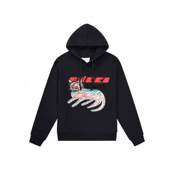 ✨[구찌]Gucci 2020 Mm/Wm Logo Casual Oversize Cotton Hooded - 구찌 2020 남/녀 로고 캐쥬얼 오버사이즈 코튼 후드티 Guc03173x.Size(s - l).블랙