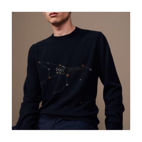 ✨Hermes 2019 Mens Wool Round Sweater - 에르메스 2019 남성 울 라운드 스웨터 Her0307x.Size(m - 2xl).블랙