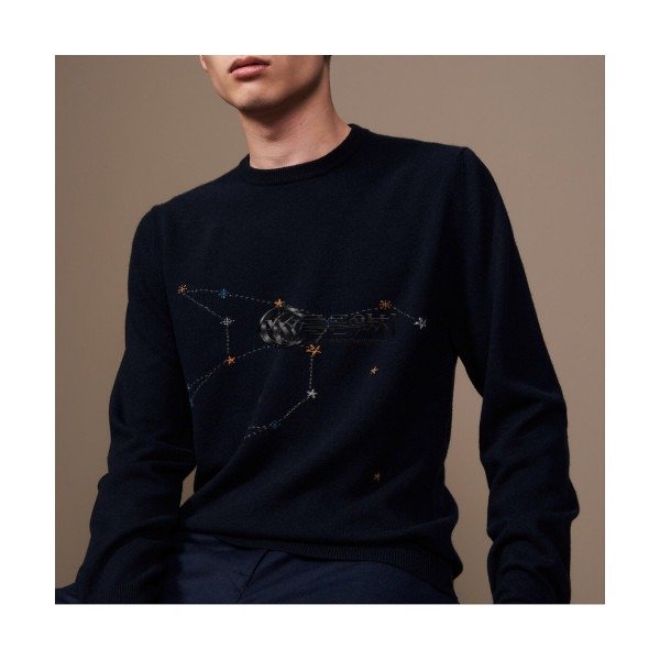 ✨Hermes 2019 Mens Wool Round Sweater - 에르메스 2019 남성 울 라운드 스웨터 Her0307x.Size(m - 2xl).블랙