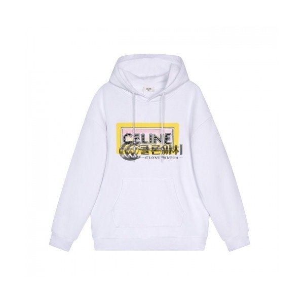 ✨Celine Mm/Wm Logo Cotton Hoodie - 셀린느 2020 남/녀 로고 코튼 후디 Cel0084x.Size(xs - l).화이트