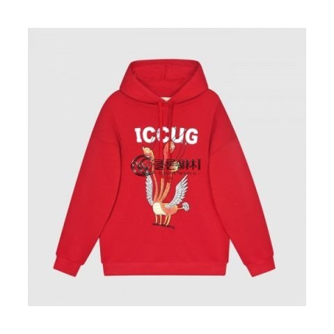 ✨Gucci Mm/wm Logo Casual Oversize Cotton Hoodie Red - 구찌 2021 남/녀 로고 캐쥬얼 오버사이즈 코튼 후드티 Guc03892x Size(s - l) 레드