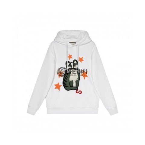 ✨Gucci Mm/wm Logo Casual Oversize Cotton Hoodie White - 구찌 2021 남/녀 로고 캐쥬얼 오버사이즈 코튼 후드티 Guc04007x Size(xs - l) 화이트