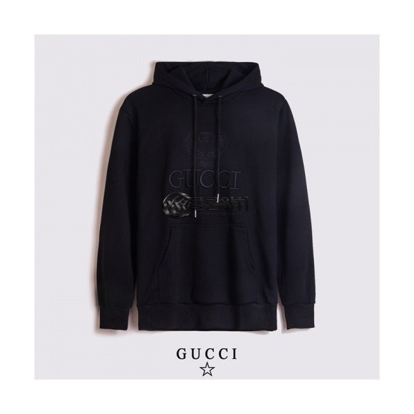 ✨[구찌]Gucci 2020 Mm/Wm Logo Casual Oversize Cotton Hooded - 구찌 2020 남/녀 로고 캐쥬얼 오버사이즈 코튼 후드티 Guc03193x.Size(s - 2xl).블랙