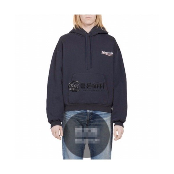 ✨[발렌시아가]Balenciaga 2020 Mm/Wm Logo Cotton Oversize Hoodie - 발렌시아가 2020 남자 로고 코튼 기모 오버사이즈 후디 Bal0540x.Size(xs - l).네이비