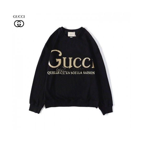 ✨[구찌]Gucci 2020 Mm/Wm Logo Crew-neck Cotton Tshirts - 구찌 2020 남/녀 로고 코튼 크루넥 코튼 긴팔티 Guc03036x.Size(m - 2xl).블랙