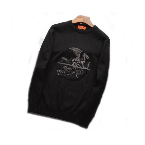 ✨[에르메스]Hermes 2020 Mens Crew-neck Wool Sweater - 에르메스 2020 남성 크루넥 울 스웨터 Her0368x.Size(m - 3xl).2컬러(블랙/오렌지)