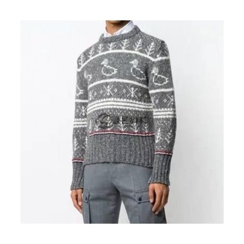 ✨Thom Browne 2019 Mens Strap Crew-neck Sweater - 톰브라운 2019 남성 스트랩 크루넥 스웨터 Thom0190x.Size(s - l).2컬러(네이비/그레이)