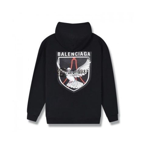 ✨[발렌시아가]Balenciaga 2020 Mm/Wm Logo Cotton Hoodie - 발렌시아가 2020 남/녀 로고 코튼 후디 Bal0836x.Size(xs - l).블랙