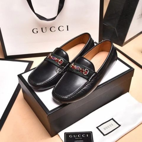 ✨Gucci 2022 Mens Leather Loafer - 구찌 2022 남성용 레더 로퍼 GUCS0570,Size(240 - 275).블랙