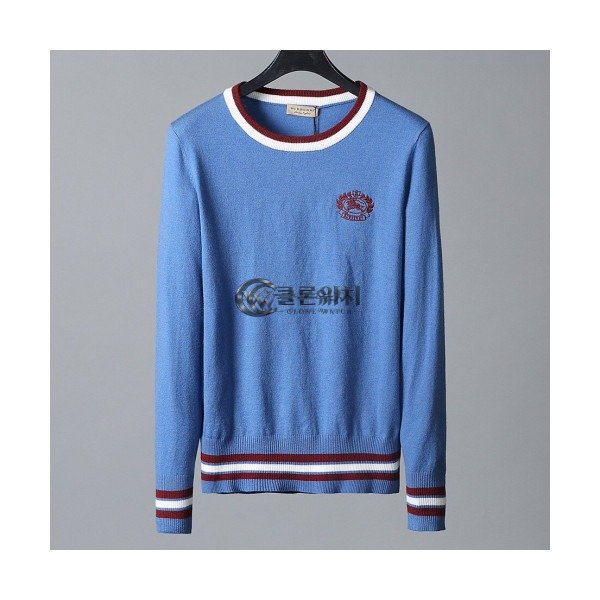 ✨Burberry 2019 Mens Retro Logo Crew - neck Sweater - 버버리 2019 남성 레트로 로고 크루넥 스웨터 Bur01046x.Size(m - 3xl).블루