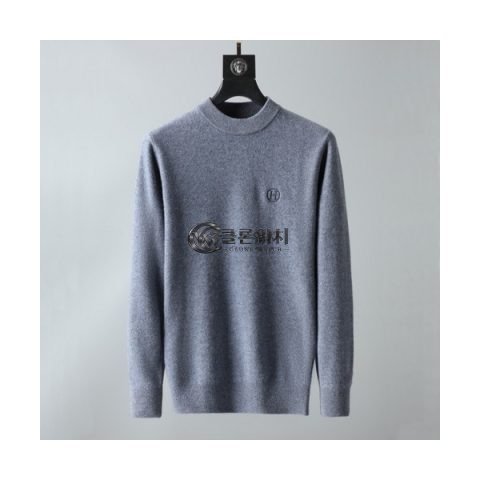 ✨[에르메스]Hermes 2020 Mens Crew-neck Wool Sweater - 에르메스 2020 남성 크루넥 울 스웨터 Her0564x.Size(m - 3xl).그레이