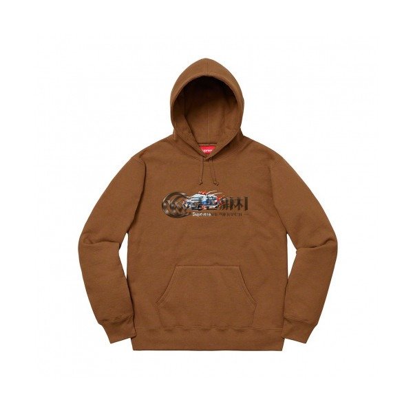 ✨[슈프림]Supreme 2020 Mm/Wm Logo Cotton HoodT - 슈프림 2020 남자 로고 코튼 기모 후드티 Sup0081x.Size(s - xl).브라운