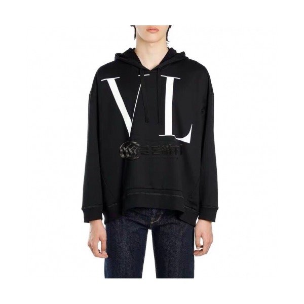 ✨[발렌티노]Valentino 2020 Mens Logo Casual Cotton Hoodie - 발렌티노 2020 남성 로고 캐쥬얼 코튼 후디 Val0315x.Size(m - 2xl).블랙