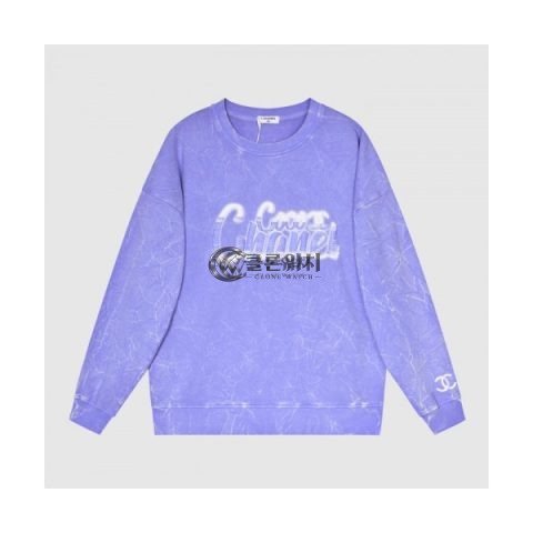 ✨Chanel Mm/Wm Crew-neck Logo Cotton Tshirts Blue - 샤넬 2021 남/녀 크루넥 로고 코튼 긴팔티 Cnl0788x Size(xs - l) 블루