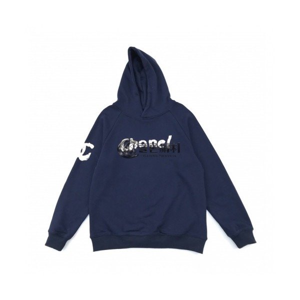 ✨[샤넬]Chanel 2020 Mm/Wm Logo Cotton Hoodie- 샤넬 2020 남자 로고 코튼 후디 Cnl0627x.Size(s - xl).네이비