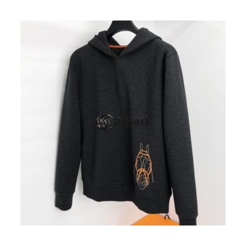 ✨Hermes 2020 Mens Logo Casual Cotton Hoodie - 에르메스 2020 남성 로고 캐쥬얼 코튼 후드티 Her0511x.Size(m - 2xl).다크그레이