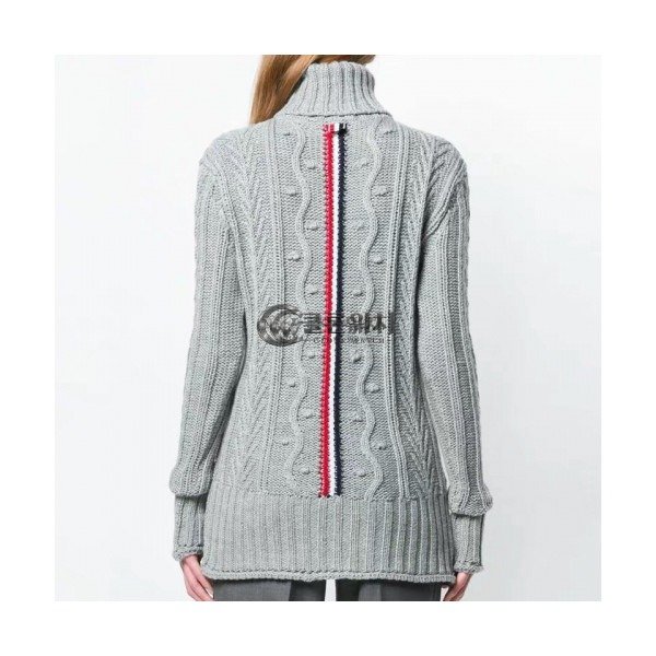 ✨Thom Browne 2019 Womens Strap Turtle-neck Sweater - 톰브라운 2019 여성 스트랩 터틀넥 스웨터 Thom0192x.Size(s - l).그레이