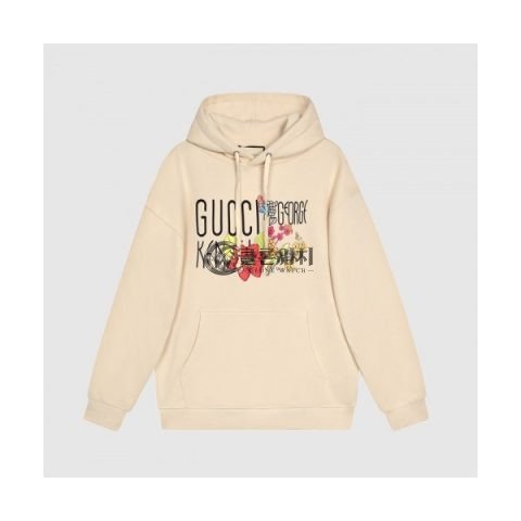 ✨[구찌]Gucci 2020 Mm/Wm Logo Casual Oversize Cotton Hooded - 구찌 2020 남/녀 로고 캐쥬얼 오버사이즈 코튼 후드티 Guc03325x.Size(s - l).아이보리