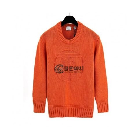 ✨Hermes Mens Crew-neck Wool Sweater Orange - 에르메스 2021 남성 크루넥 울 스웨터 Her0684x Size(s - l) 오렌지
