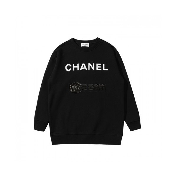 ✨Chanel 2021 Womens Crew-neck Logo Cotton Tshirts - 샤넬 2021 여성 크루넥 로고 코튼 긴팔티 Cnl0651x.Size(s - l).블랙