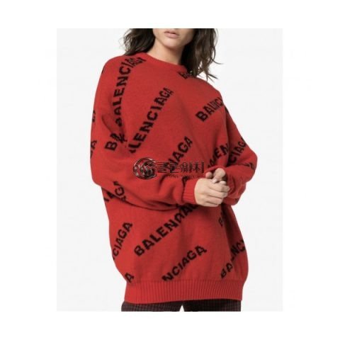 ✨Balenciaga 2019 Womens Crew - neck Wool Sweater - 발렌시아가 2019 여성 크루넥 울 스웨터 Bal0294x.Size(s - xl).레드