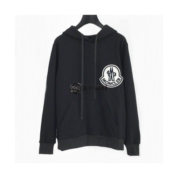 ✨[몽클레어]Moncler 2020 Mens Logo Casual Cotton Hoodie - 몽클레어 2020 남성 로고 캐쥬얼 코튼 후디 Moc01459x.Size(m - 3xl).블랙