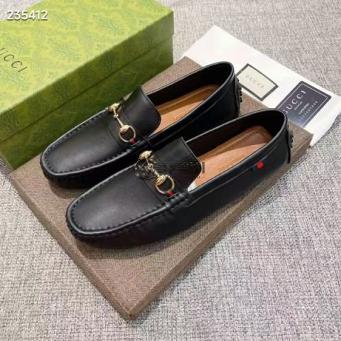 ✨Gucci Mens Leather Loafer - 구찌 남성용 레더 로퍼,Size(240-275),GUCS1415