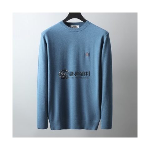 ✨[에르메스]Hermes 2020 Mens Crew-neck Wool Sweater - 에르메스 2020 남성 크루넥 울 스웨터 Her0529x.Size(m - 2xl).블루