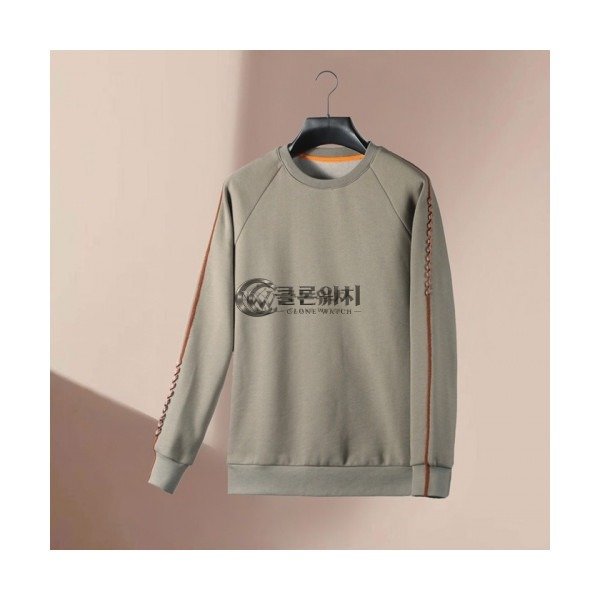 ✨Hermes Mens Logo Casual Cotton Hoodie Gray - 에르메스 2021 남성 로고 캐쥬얼 코튼 후드티 Her0694x Size(m - 3xl) 그레이