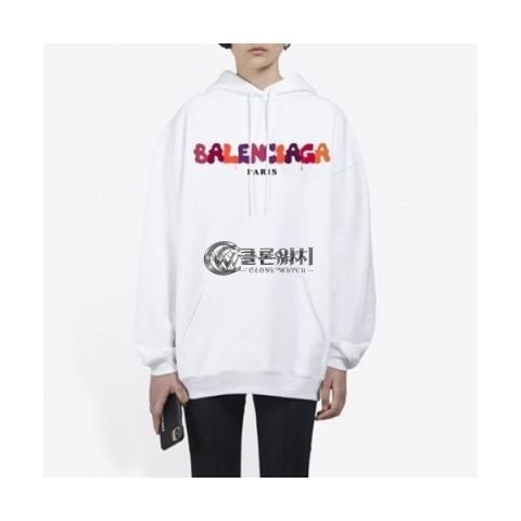 ✨[발렌시아가]Balenciaga 2020 Mm/Wm Logo Cotton Hoodie - 발렌시아가 2020 남/녀 로고 코튼 후디 Bal0854x.Size(xs - l).화이트
