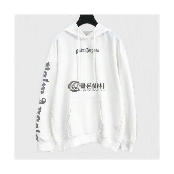 ✨[팜 엔젤스]Palm Angels 2020 Mm/Wm Logo Cotton Hoodie - 팜 엔젤스 2020 남자 로고 코튼 후디 Pam0103x.Size(s - xl).화이트