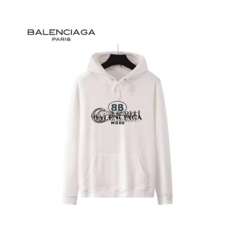 ✨[발렌시아가]Balenciaga 2020 Mm/Wm Logo Cotton Hoodie - 발렌시아가 2020 남/녀 로고 코튼 후디 Bal0819x.Size(s - 2xl).화이트