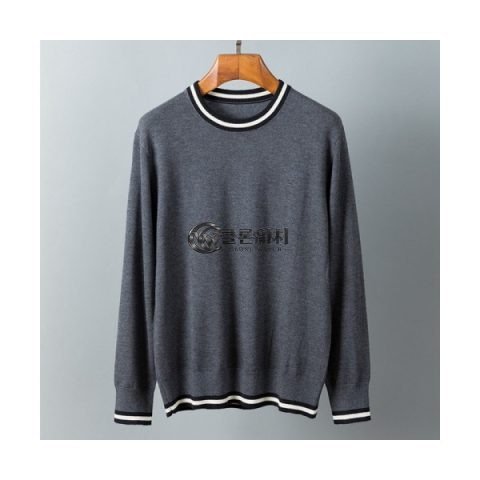 ✨Hermes Mens Crew-neck Wool Sweater Gray - 에르메스 2021 남성 크루넥 울 스웨터 Her0687x.Size(m - 2xl) 그레이