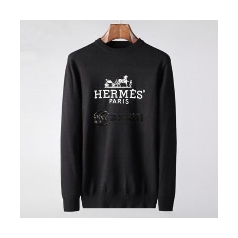 ✨Hermes 2019 Mens Wool Round Sweater - 에르메스 2019 남성 울 라운드 스웨터 Her0317x.Size(m - 3xl).블랙