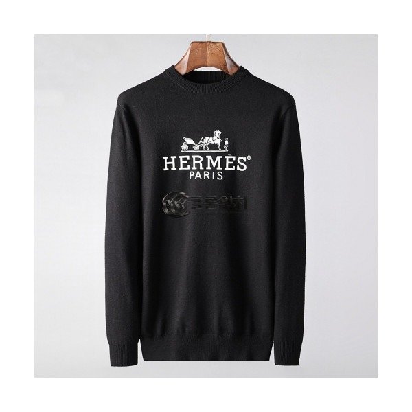 ✨Hermes 2019 Mens Wool Round Sweater - 에르메스 2019 남성 울 라운드 스웨터 Her0317x.Size(m - 3xl).블랙