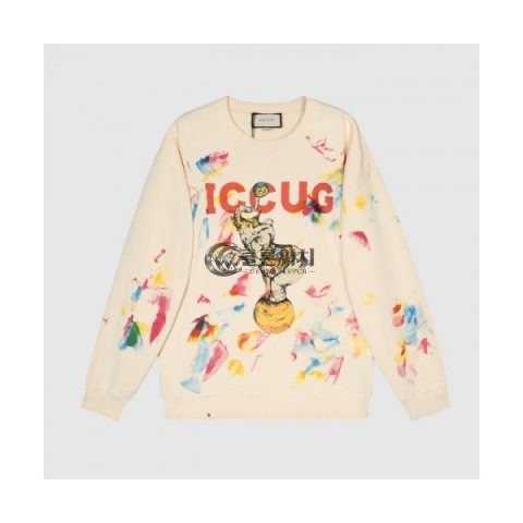 ✨Gucci Mm/Wm Logo Crew-neck Cotton Tshirts Ivory - 구찌 2021 남/녀 로고 코튼 크루넥 코튼 긴팔티 Guc03960x Size(s - l) 아이보리