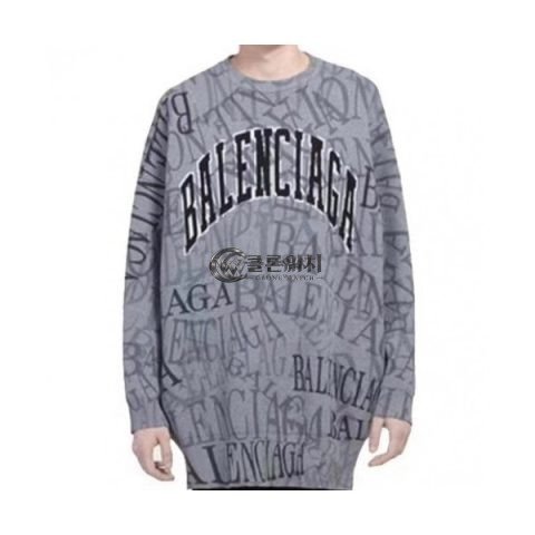 ✨Balenciaga 2019 Mm/Wm Crew - neck Wool Sweater - 발렌시아가 2019 남자 크루넥 울 스웨터 Bal0278x.Size(xs - m).그레이