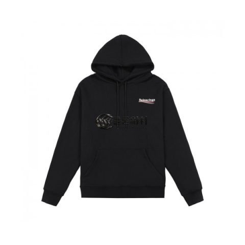 ✨[발렌시아가]Balenciaga 2020 Mm/Wm Logo Cotton Oversize Hoodie - 발렌시아가 2020 남/녀 로고 코튼 오버사이즈 후디 Bal0779x.Size(xs - l).블랙