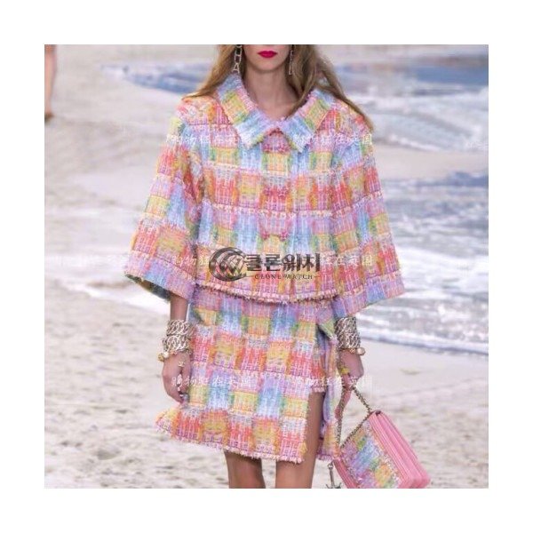 ✨[샤넬]Chanel 2020 Womens Luxury Tweed Jackets - 샤넬 2020 여성 럭셔리 트위드 자켓 Cha0514x.Size(s - l).핑크
